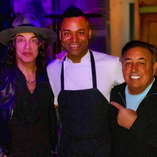 Chef Marlon Alexander with his client Paul Stanley from the Band Kiss