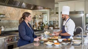 Executive private chef preparing customized meals for a luxury Los Angeles estate
