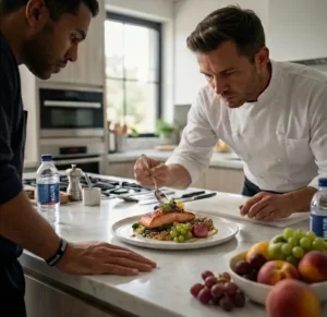 Performance nutrition private chef for NBA, NFL, and MLB athletes providing tailored recovery meals.