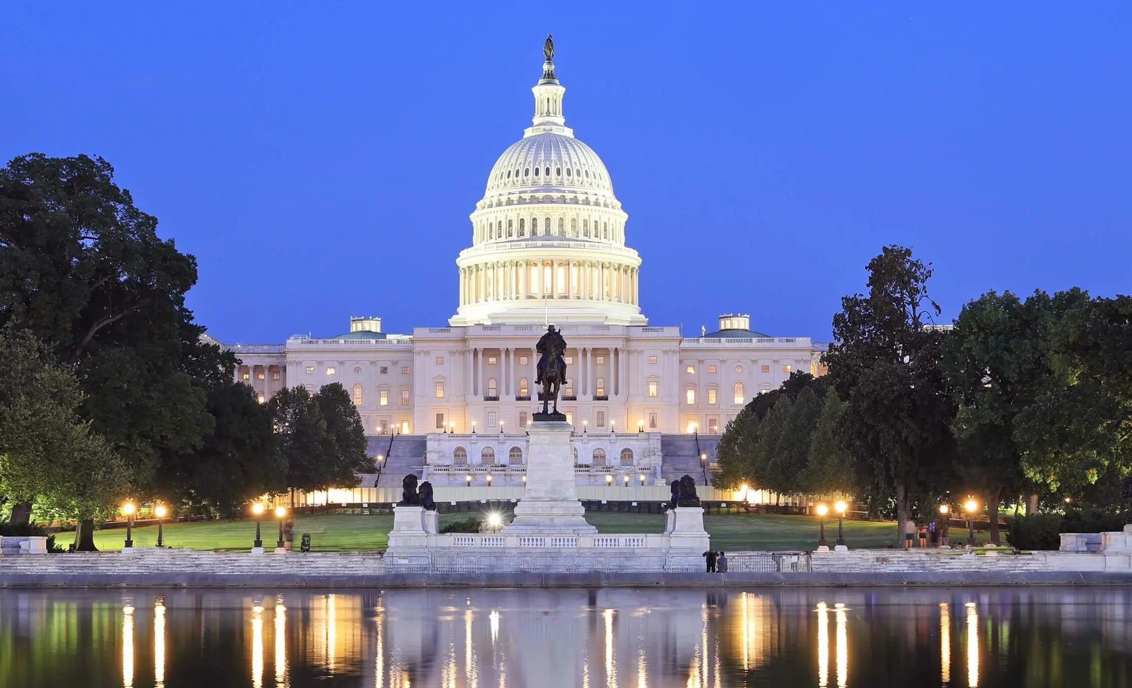 The US Capitol at dusk, representing Private Chefs Inc.’s 30-year legacy of elite domestic staffing and permanent private chef placements for prestigious households in Washington DC and Northern Virginia.