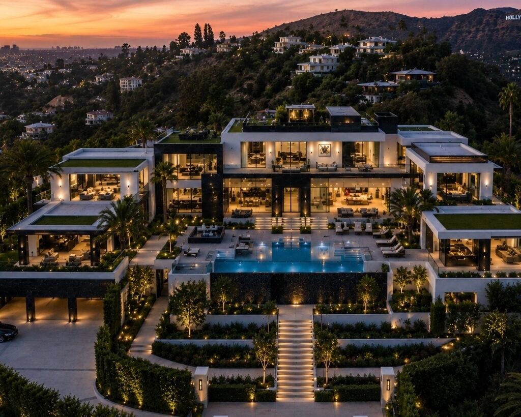 Modern Private Luxury Estate in the Hollywood Hills with views of the city