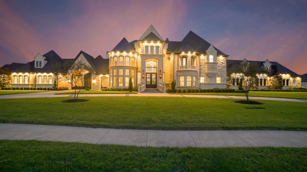 Luxury private estate mansion exterior