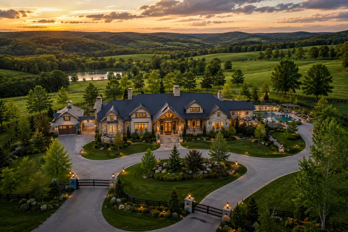 Hire a private chef in Nashville: a luxury Nashville estate served by Private Chefs Inc.